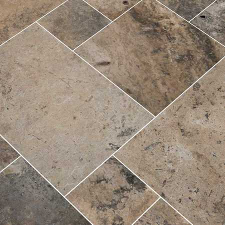 Msi Silver Pattern SAMPLE Tumbled Travertine Paver Kit ZOR-LSC-0127-SAM